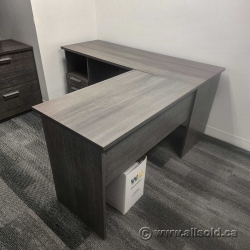 Grey Walnut L Suite Office Corner Desk